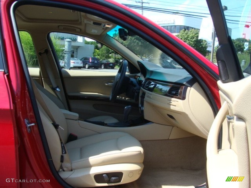 2009 3 Series 328xi Sedan - Crimson Red / Beige photo #8