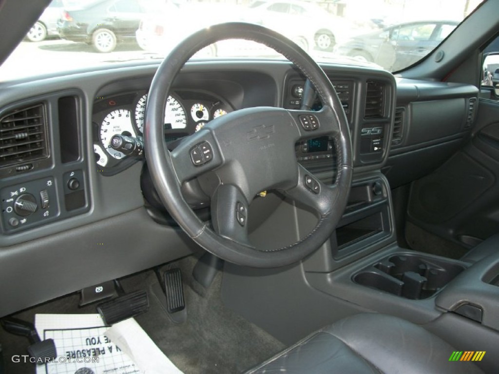 2003 Chevrolet Silverado 1500 SS Extended Cab AWD Dark Charcoal Steering Wheel Photo #69328797