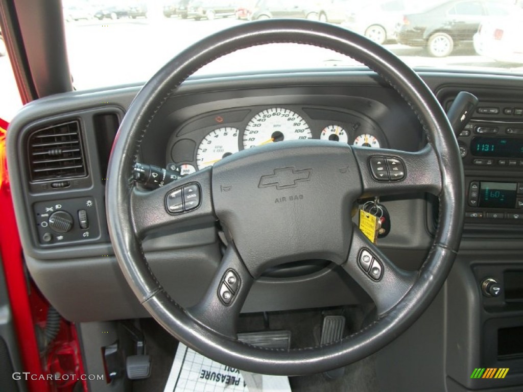 2003 Chevrolet Silverado 1500 SS Extended Cab AWD Dark Charcoal Steering Wheel Photo #69328845