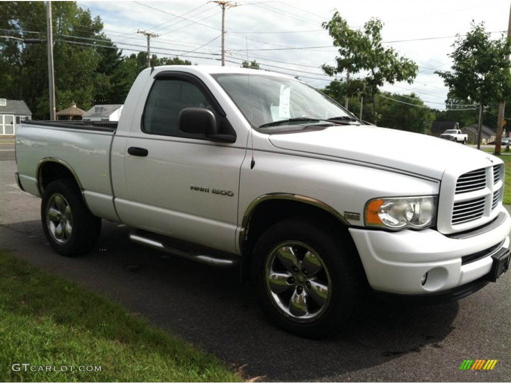 2003 Ram 1500 SLT Regular Cab 4x4 - Bright White / Dark Slate Gray photo #4
