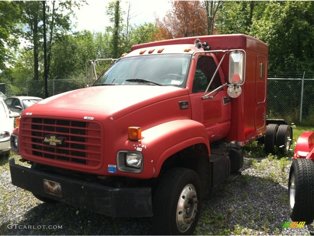 1999 C Series Kodiak C6500 Regular Cab Chassis - Red / Pewter photo #1