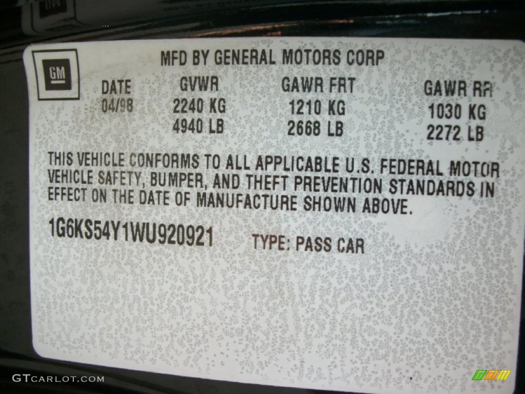 1998 Seville SLS - Emerald Green Metallic / Neutral Shale photo #29