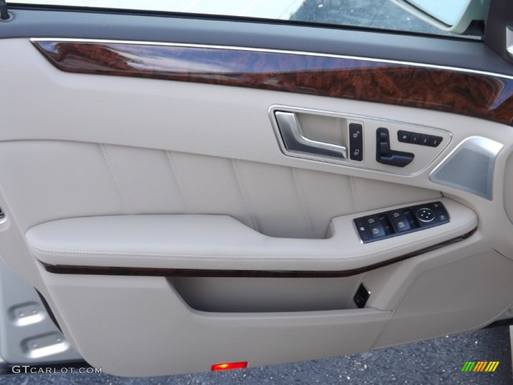 2013 Mercedes-Benz E 350 4Matic Sedan Almond/Mocha Door Panel Photo #69329589