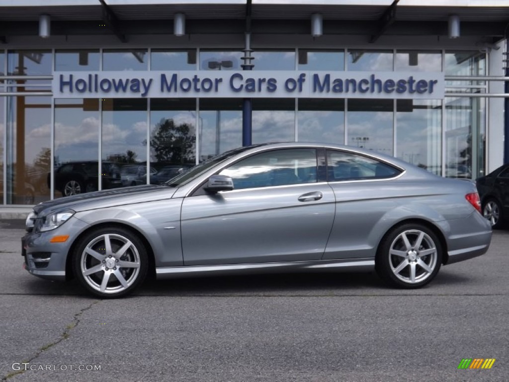 2012 C 350 Coupe 4Matic - Palladium Silver Metallic / Almond Beige/Mocha photo #1