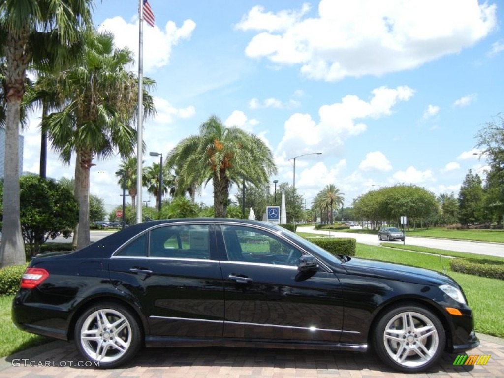 2013 E 550 4Matic Sedan - Black / Black photo #1