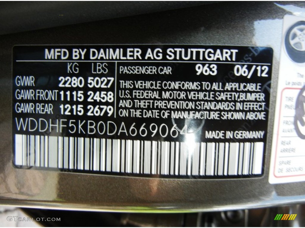 2013 E Color Code 963 for Indium Grey Metallic Photo #69330807