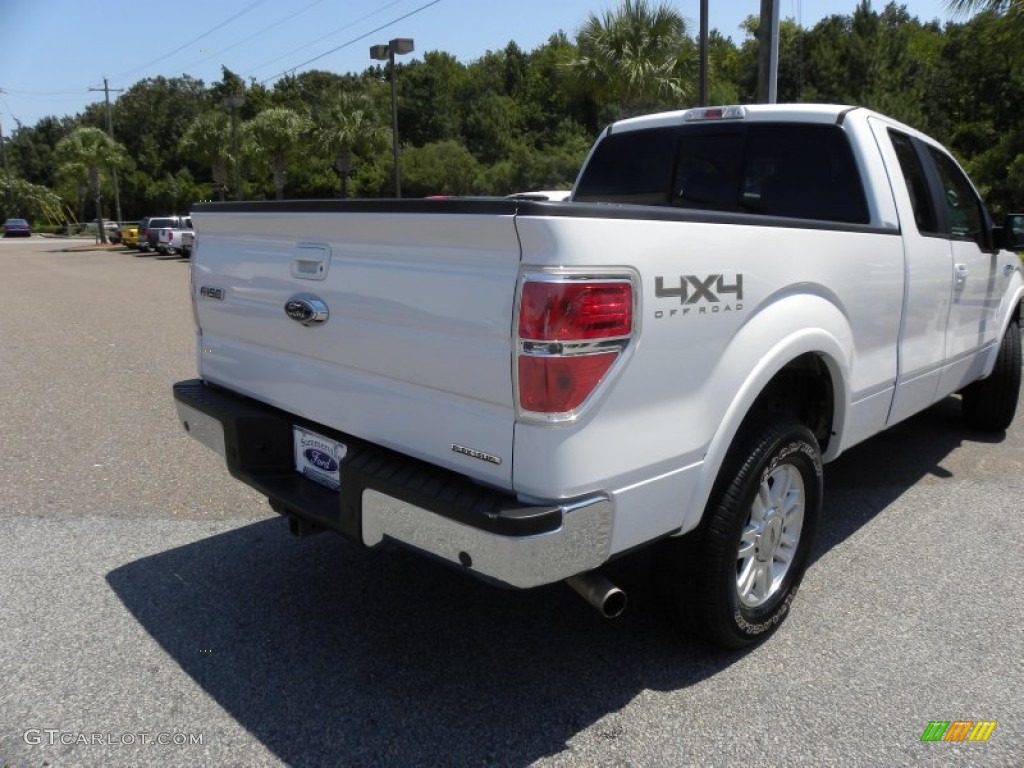 2011 F150 Lariat SuperCab 4x4 - Oxford White / Pale Adobe photo #14