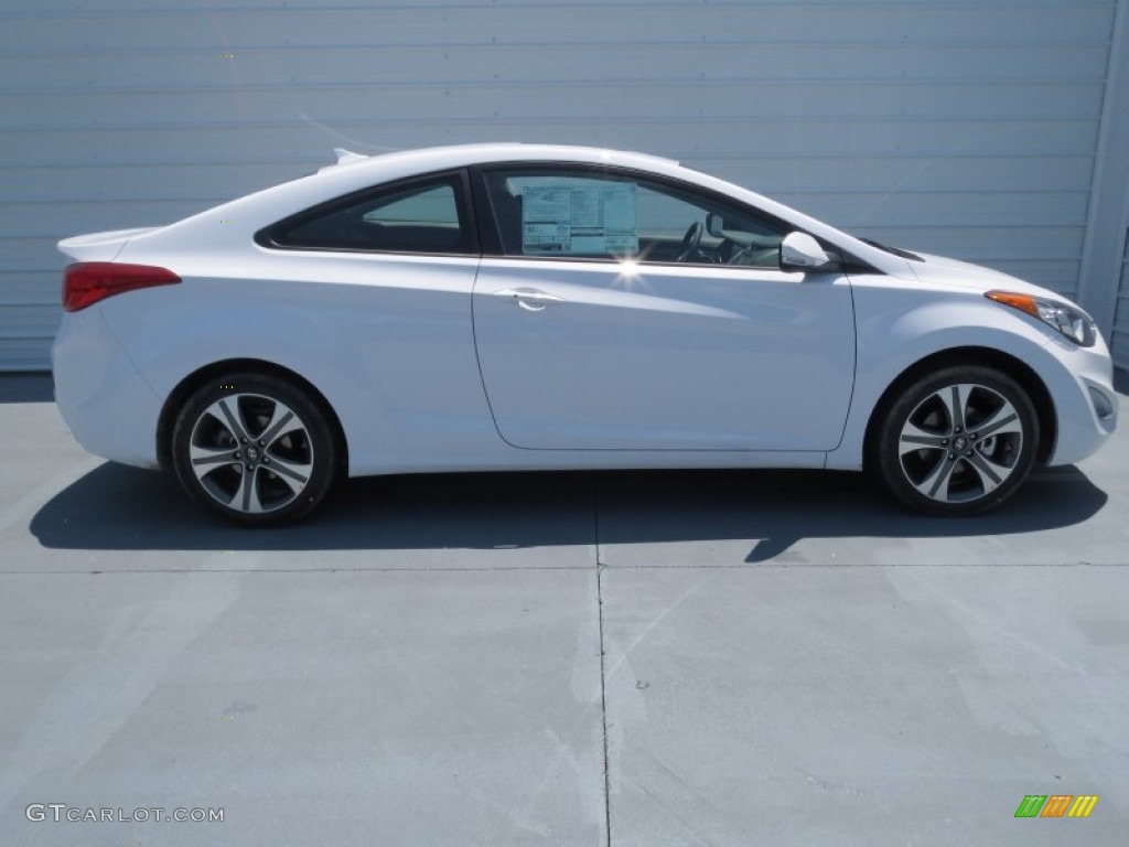 2013 Elantra Coupe SE - Monaco White / Gray photo #2
