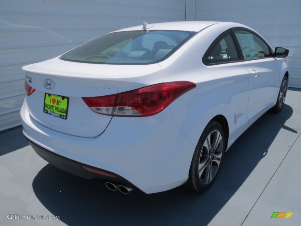 2013 Elantra Coupe SE - Monaco White / Gray photo #3