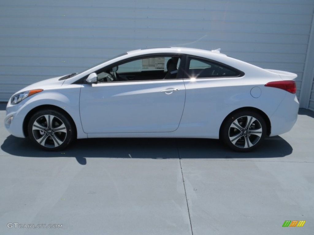 2013 Elantra Coupe SE - Monaco White / Gray photo #5