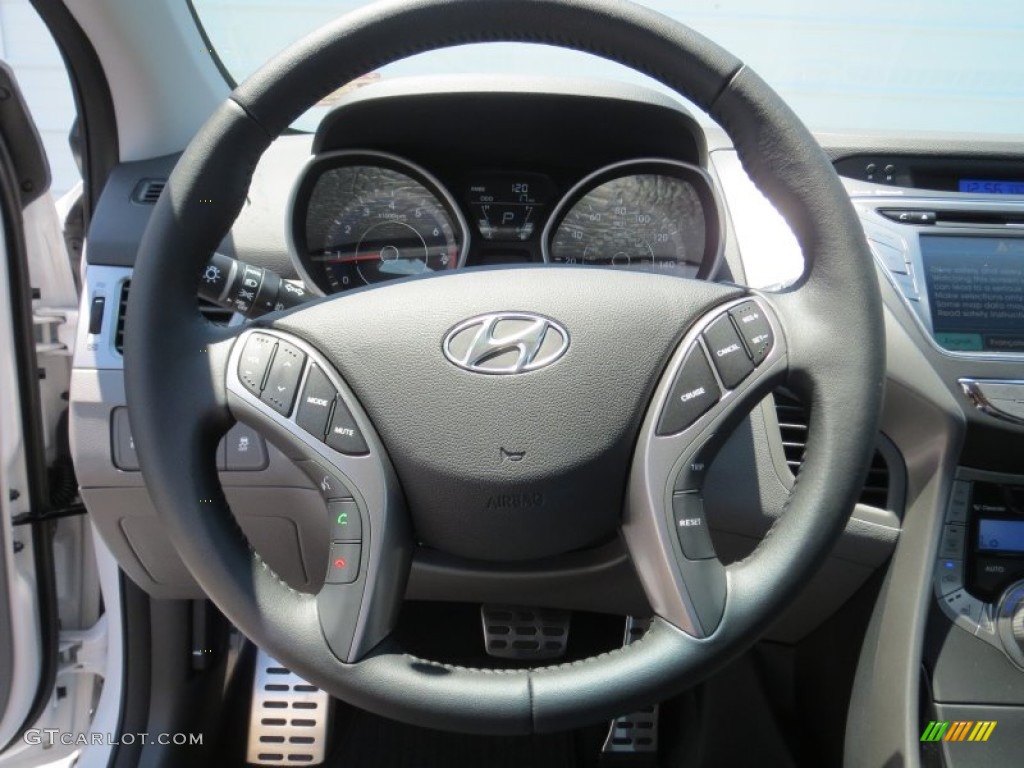 2013 Elantra Coupe SE - Monaco White / Gray photo #28