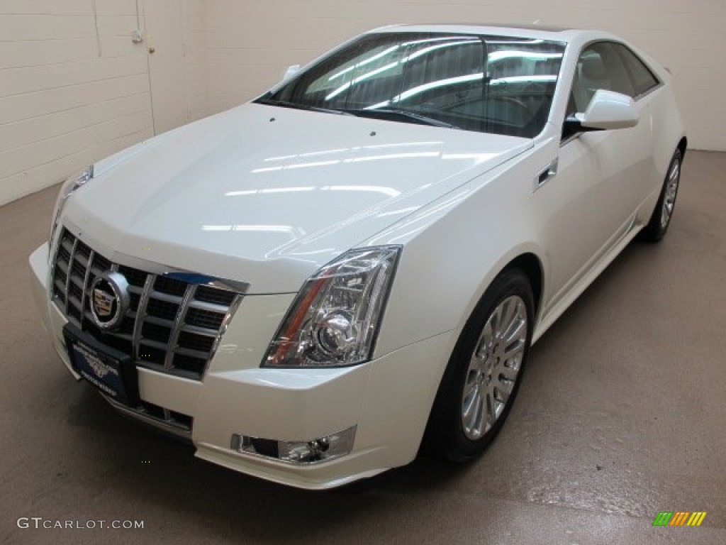 2012 CTS 4 AWD Coupe - White Diamond Tricoat / Light Titanium/Ebony photo #3