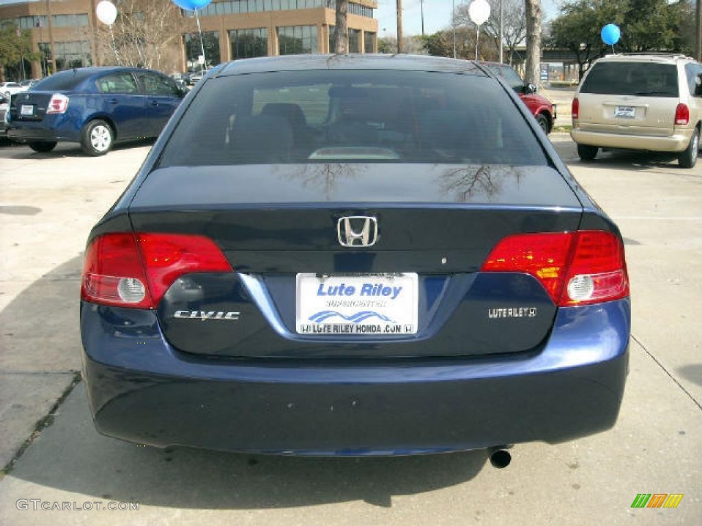2007 Civic LX Sedan - Royal Blue Pearl / Gray photo #6
