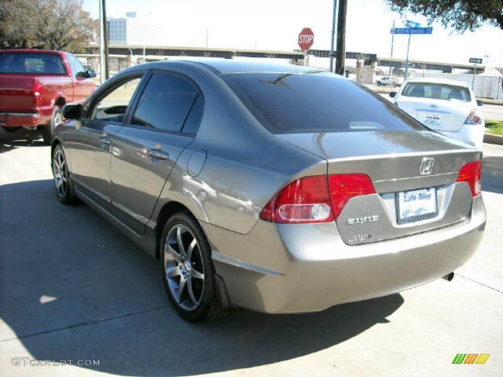 2007 Civic LX Sedan - Galaxy Gray Metallic / Gray photo #5