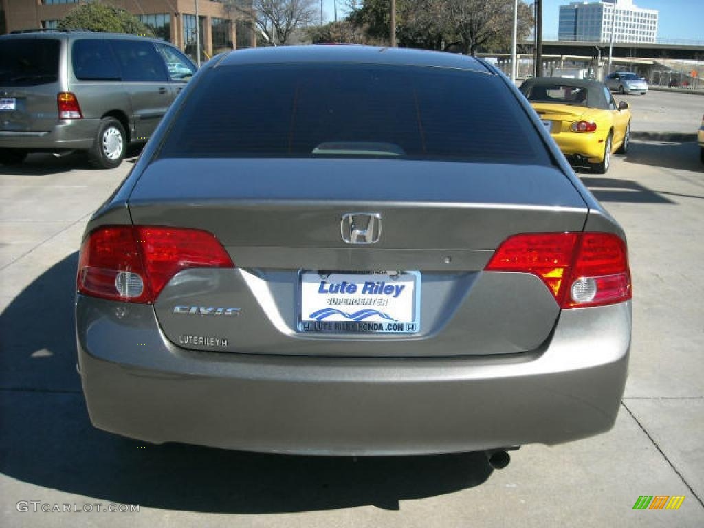 2007 Civic LX Sedan - Galaxy Gray Metallic / Gray photo #6