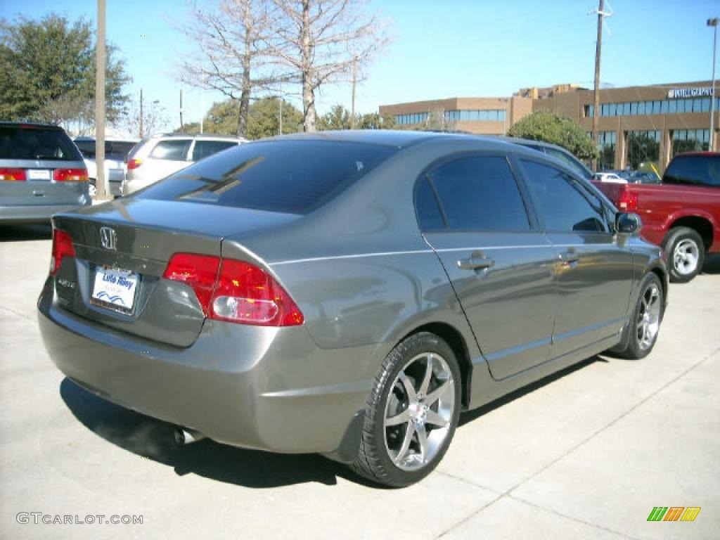 2007 Civic LX Sedan - Galaxy Gray Metallic / Gray photo #7