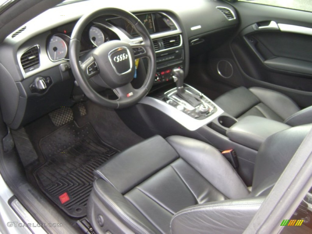 Black Silk Nappa Leather Interior 2009 Audi S5 4.2 quattro Photo #69339129