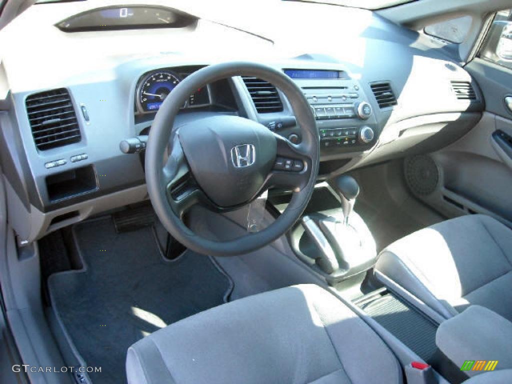 2007 Civic LX Sedan - Galaxy Gray Metallic / Gray photo #12