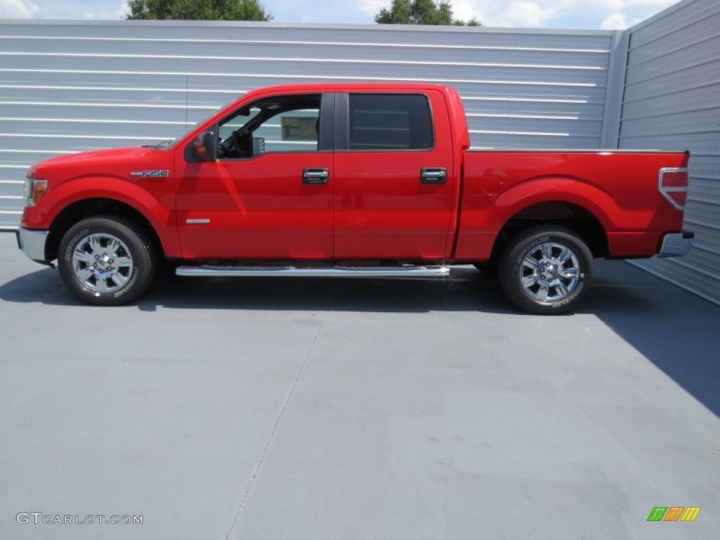 2012 F150 XLT SuperCrew - Race Red / Steel Gray photo #5