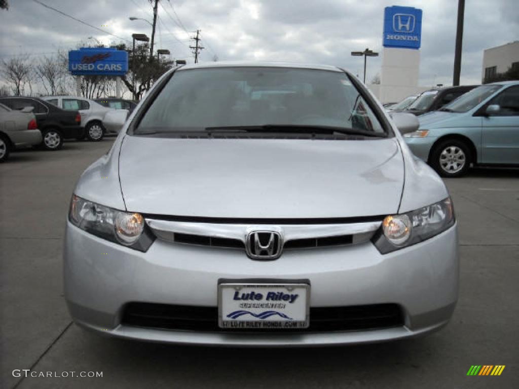 2007 Civic LX Sedan - Alabaster Silver Metallic / Gray photo #2