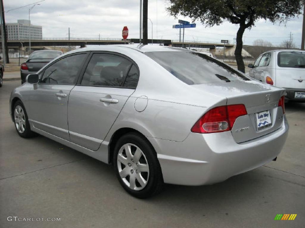 2007 Civic LX Sedan - Alabaster Silver Metallic / Gray photo #5