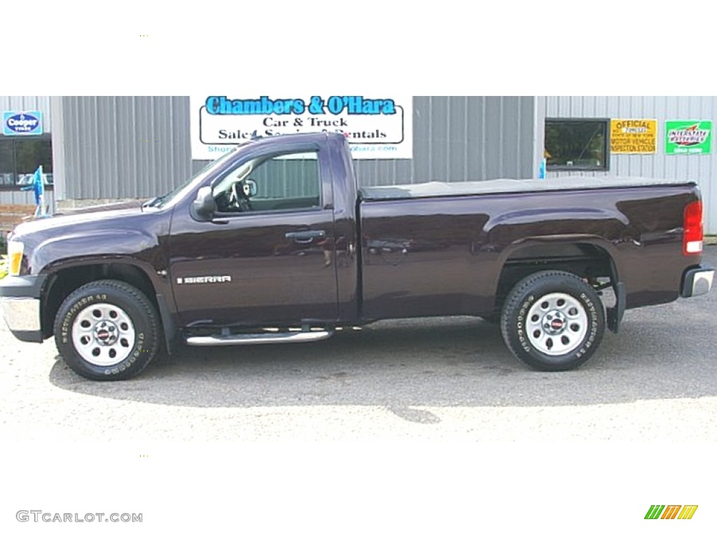 2008 Sierra 1500 Regular Cab - Dark Crimson Metallic / Dark Titanium photo #2