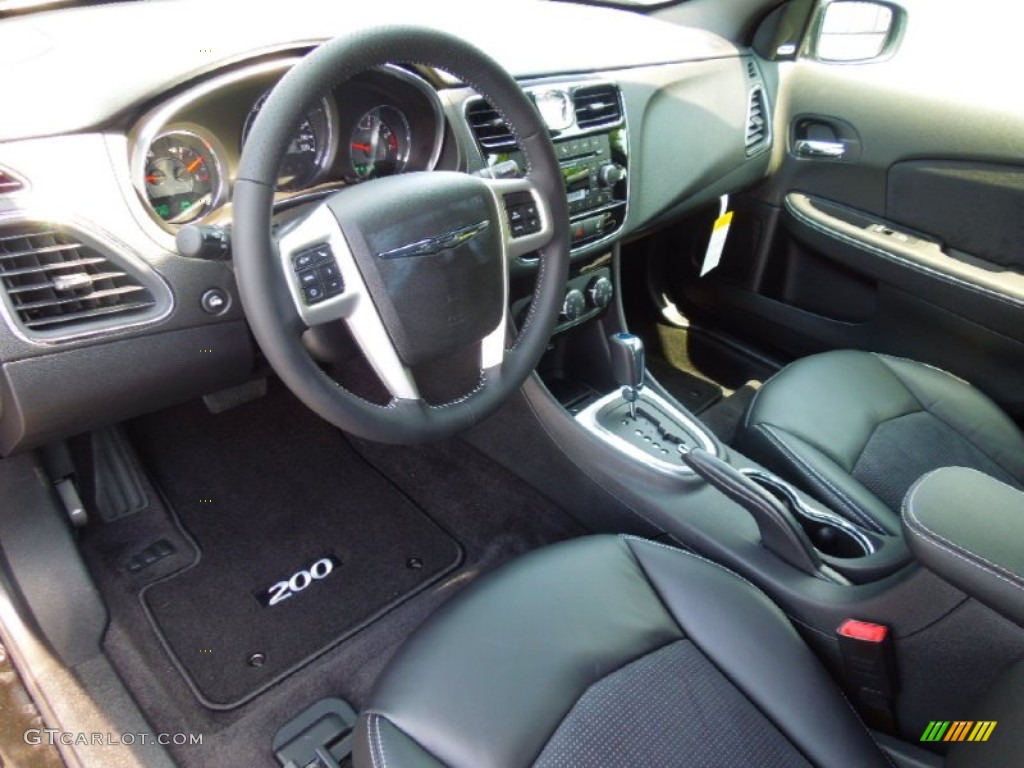 Black Interior 2013 Chrysler 200 S Sedan Photo #69345669