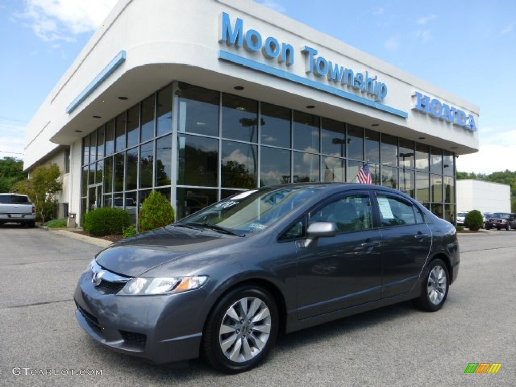 2009 Civic EX Sedan - Polished Metal Metallic / Gray photo #1