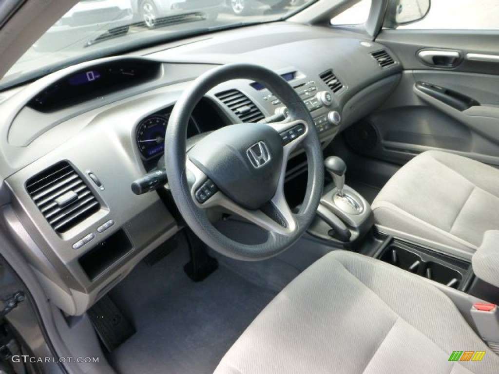 2009 Civic EX Sedan - Polished Metal Metallic / Gray photo #20