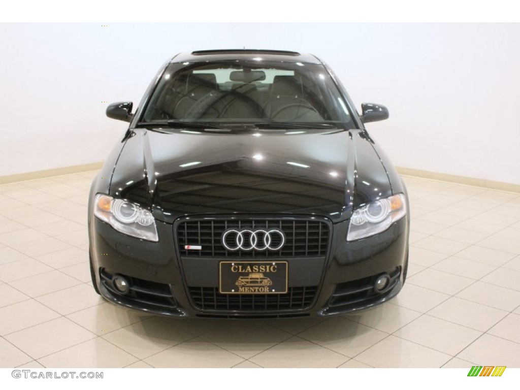 2008 A4 3.2 Quattro S-Line Sedan - Brilliant Black / Black photo #2