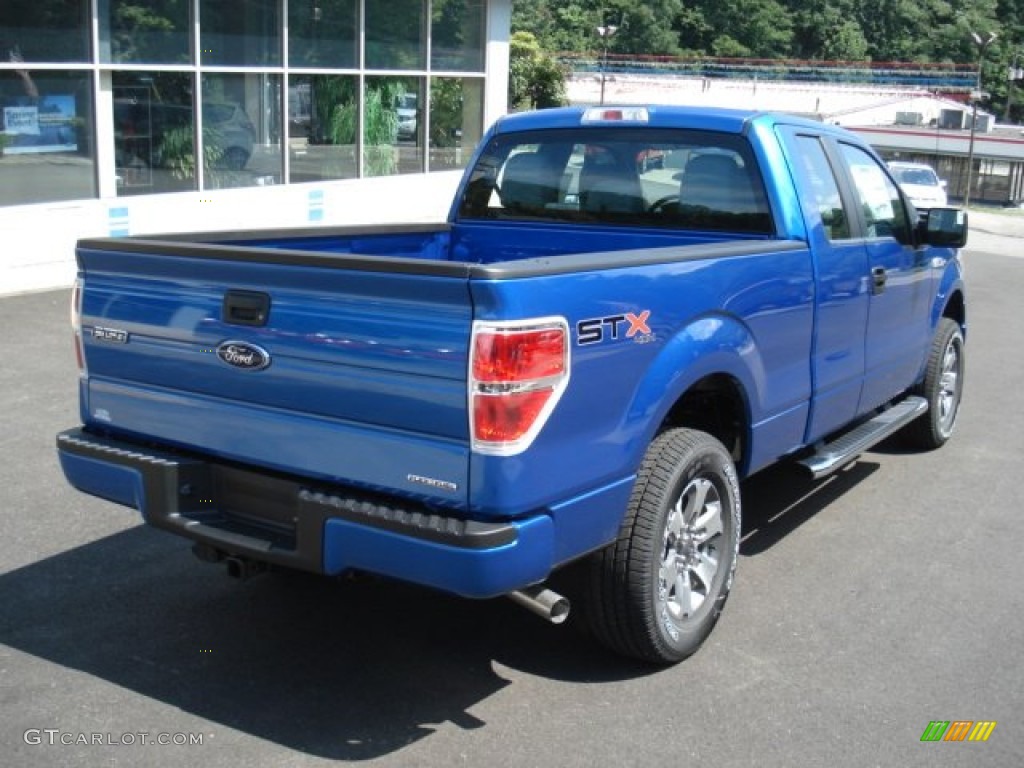 2012 F150 STX SuperCab 4x4 - Blue Flame Metallic / Steel Gray photo #8