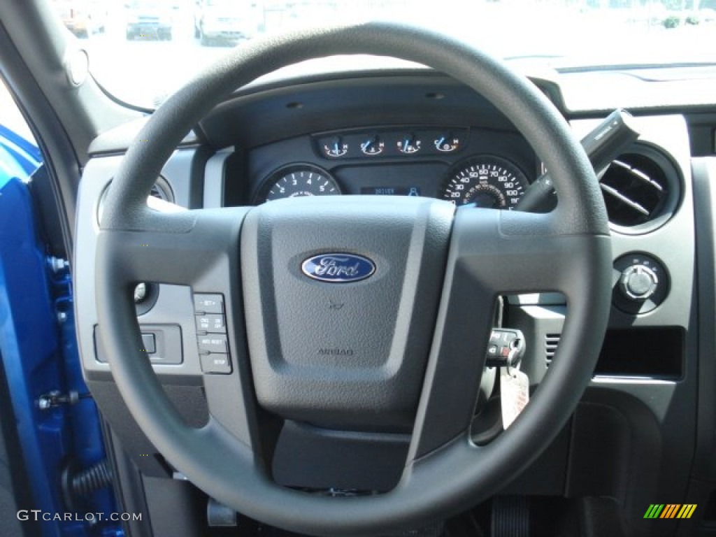 2012 F150 STX SuperCab 4x4 - Blue Flame Metallic / Steel Gray photo #16