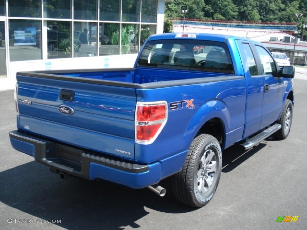 2012 F150 STX SuperCab 4x4 - Blue Flame Metallic / Steel Gray photo #8