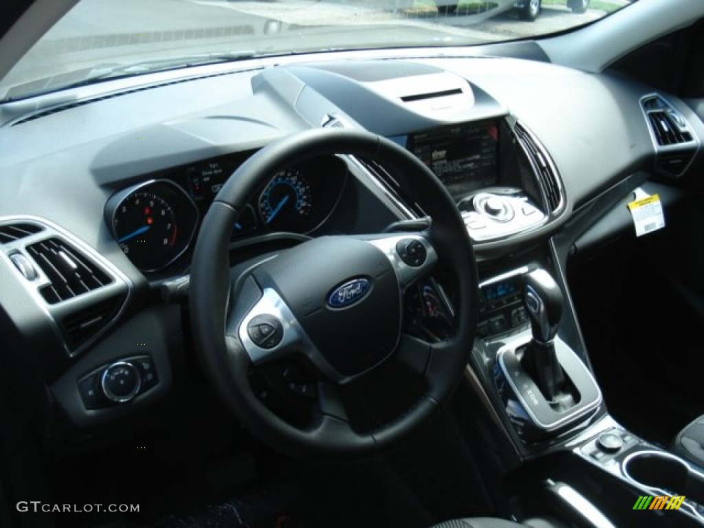 2013 Ford Escape Titanium 2.0L EcoBoost 4WD Charcoal Black Dashboard Photo #69347361