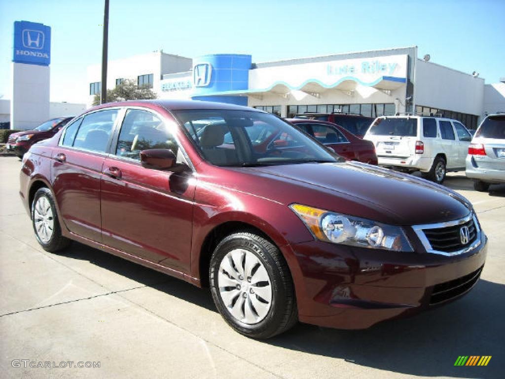 2008 Accord LX Sedan - Basque Red Pearl / Ivory photo #1