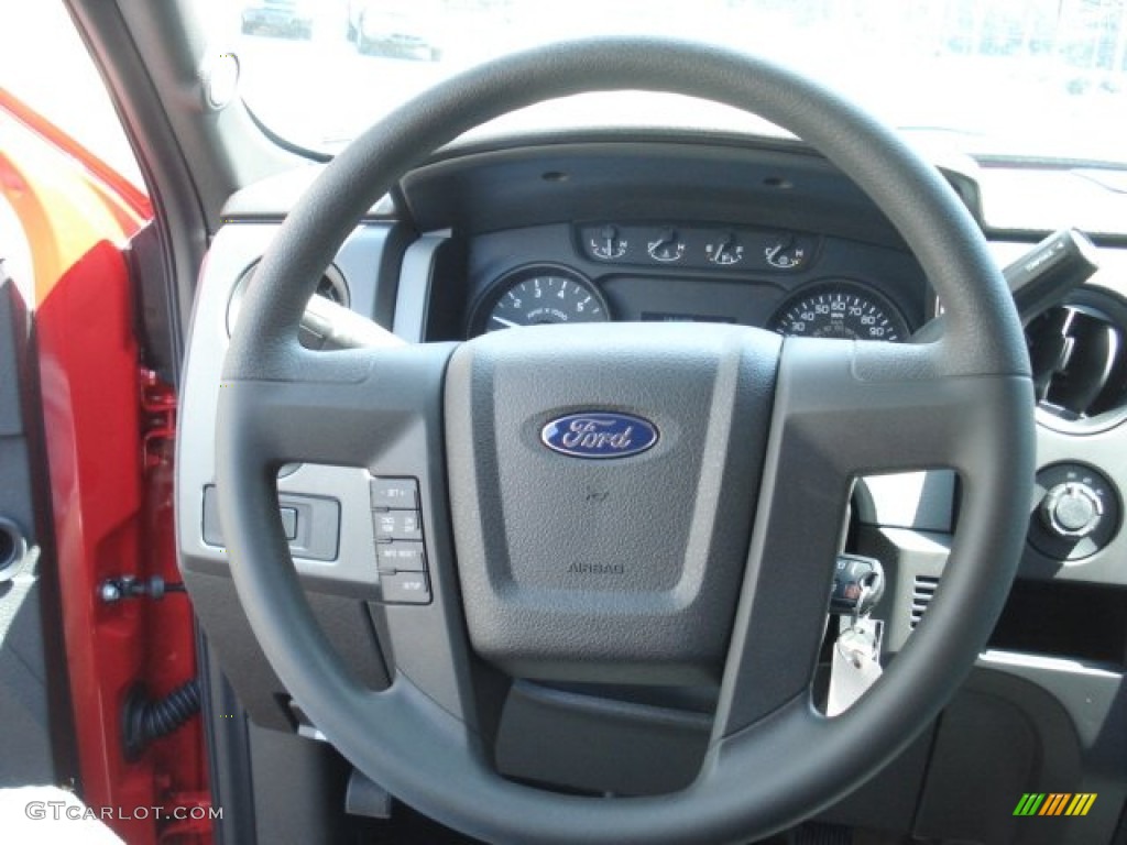 2012 Ford F150 XL Regular Cab 4x4 Steel Gray Steering Wheel Photo #69347868