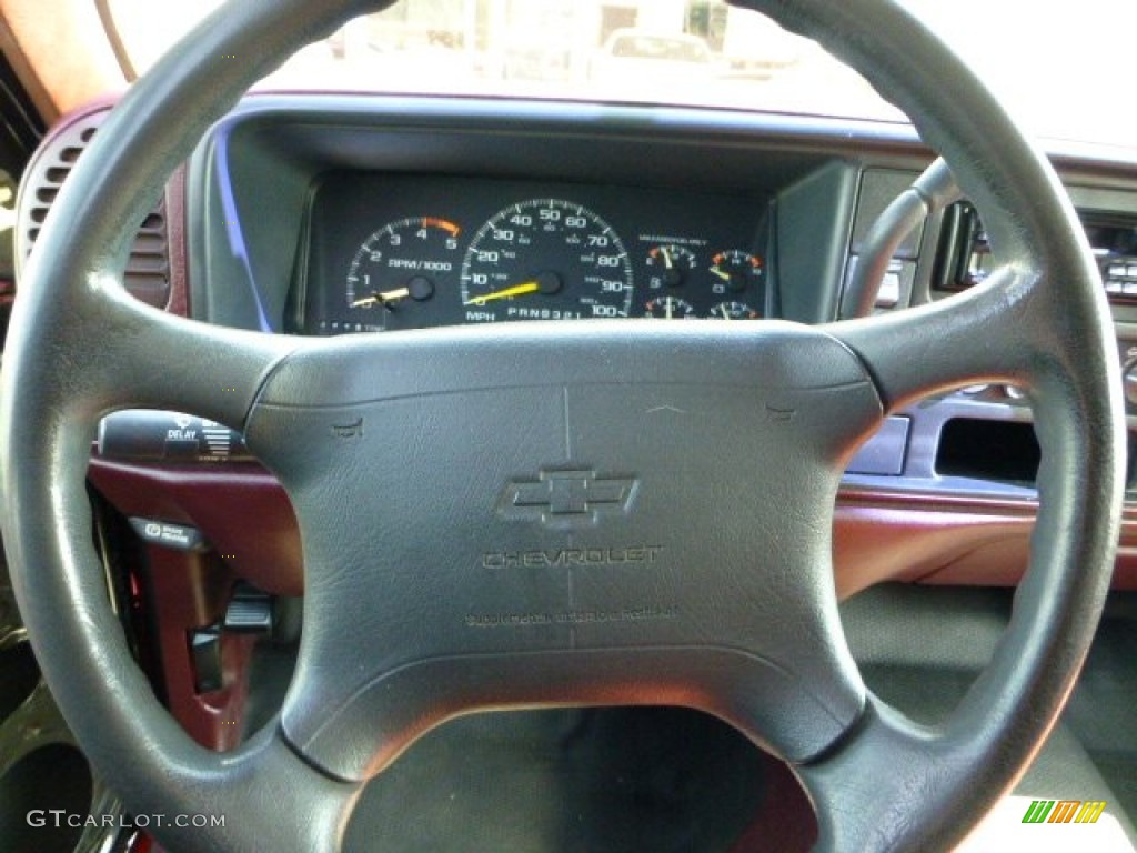 1995 C/K K1500 Regular Cab 4x4 - Victory Red / Burgundy photo #12