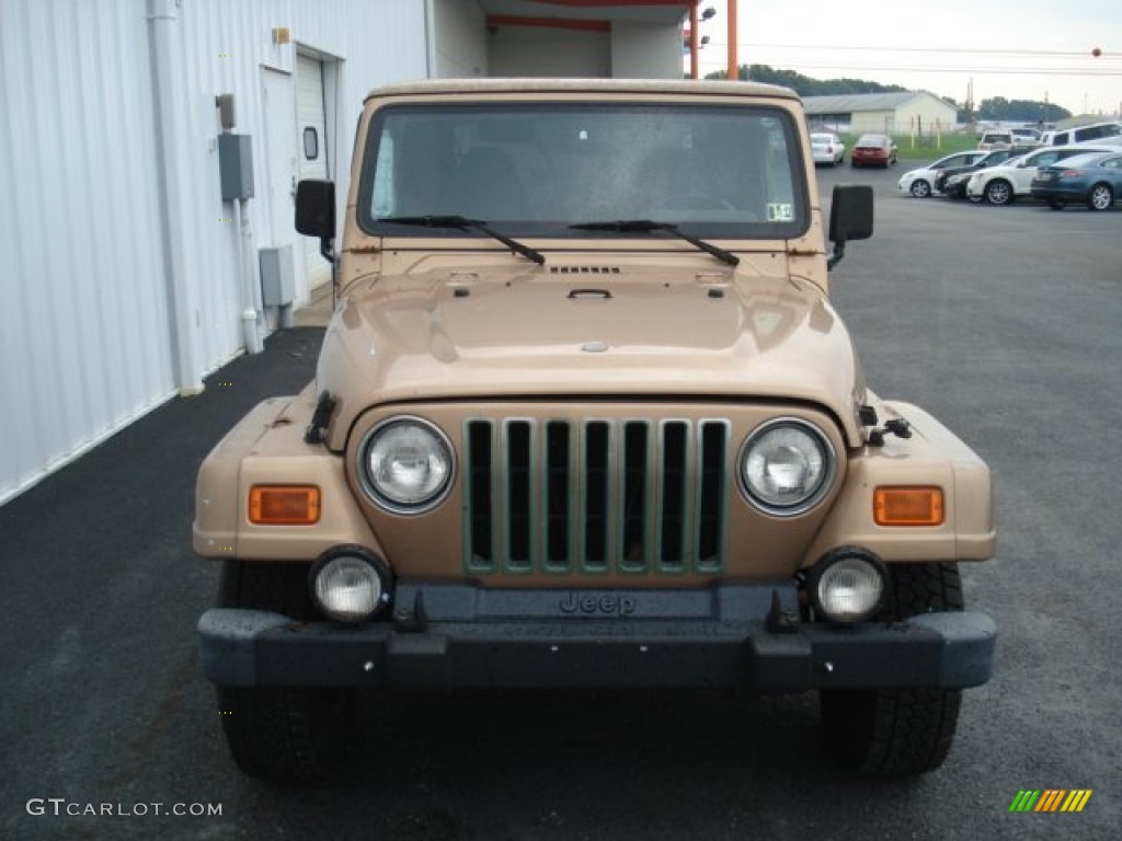 2000 Wrangler Sahara 4x4 - Desert Sand Pearl / Camel/Dark Green photo #3