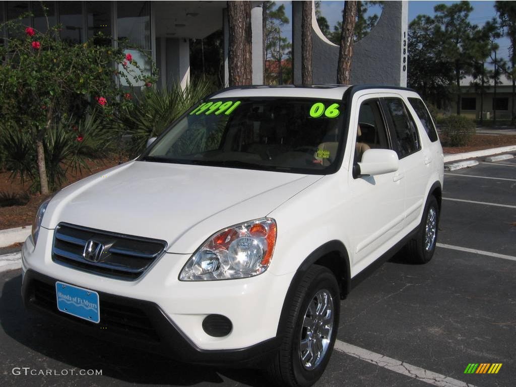 2006 CR-V SE 4WD - Taffeta White / Ivory photo #4