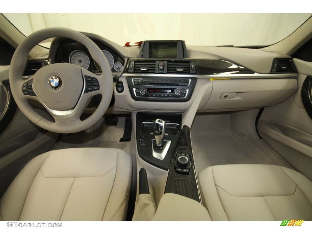 2013 BMW 3 Series 328i Sedan Oyster Dashboard Photo #69353200