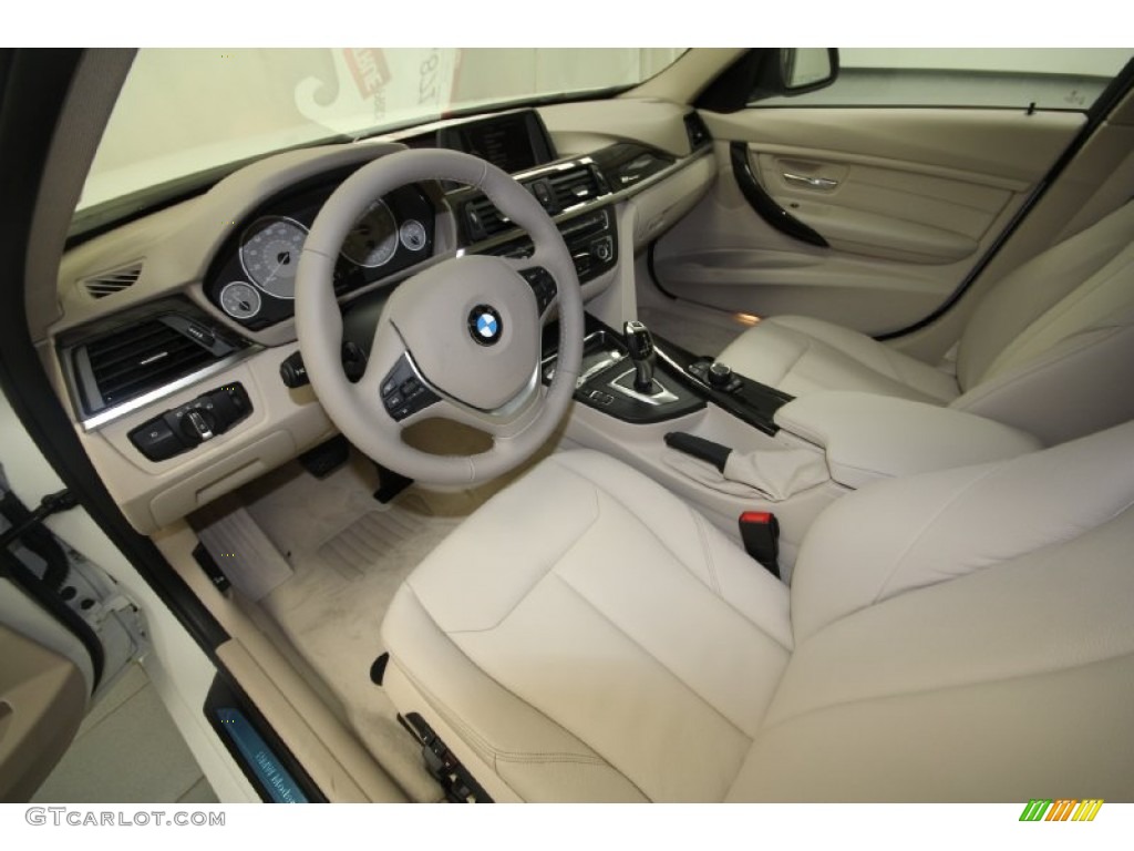 Oyster Interior 2013 BMW 3 Series 328i Sedan Photo #69353265