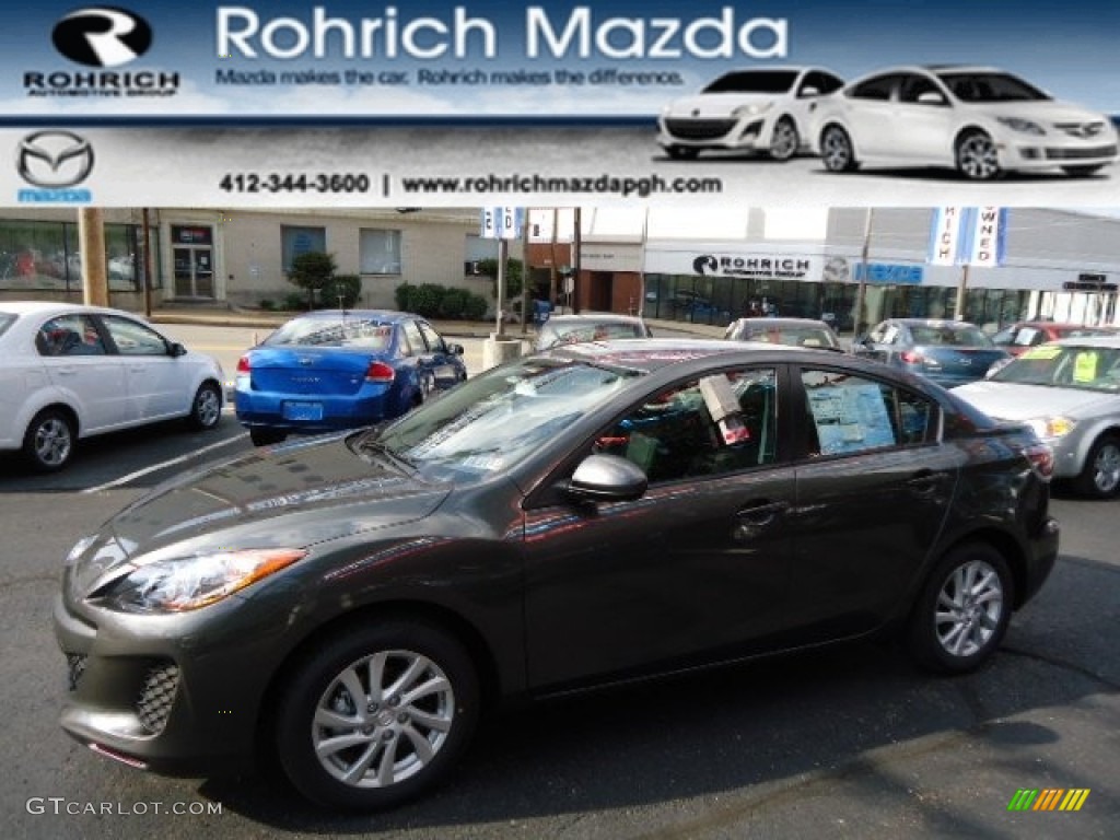 2012 MAZDA3 i Touring 4 Door - Graphite Mica / Black photo #1