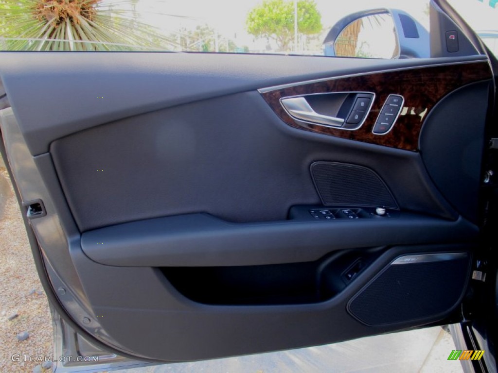 2013 Audi A7 3.0T quattro Premium Black Door Panel Photo #69356167