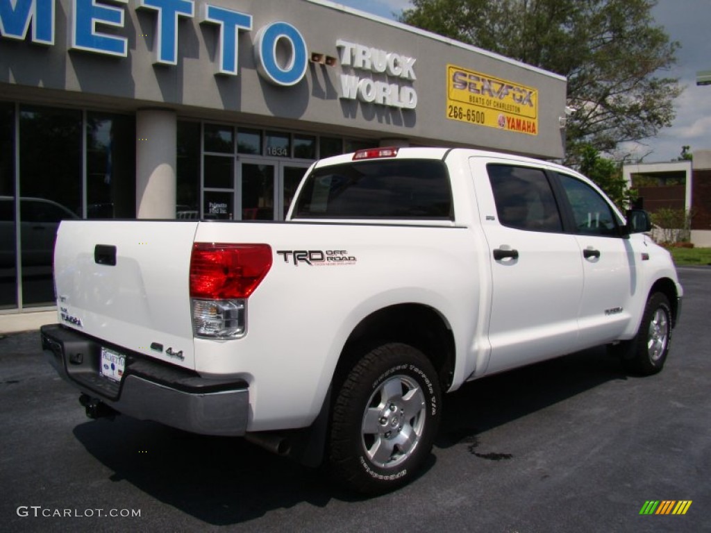 2010 Tundra TRD CrewMax 4x4 - Super White / Graphite Gray photo #8