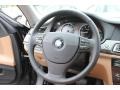 Saddle/Black Nappa Leather 2011 BMW 7 Series 750Li Sedan Steering Wheel