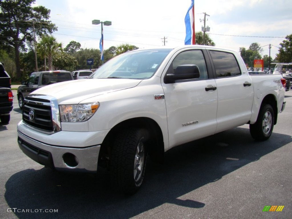 2010 Tundra TRD CrewMax 4x4 - Super White / Graphite Gray photo #30