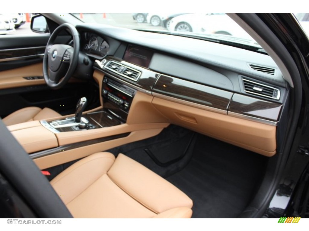 2011 BMW 7 Series 750Li Sedan Saddle/Black Nappa Leather Dashboard Photo #69361339