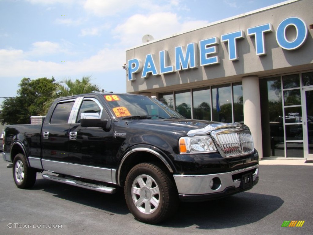 2008 Mark LT SuperCrew 4x4 - Black / Black/Dove Grey Piping photo #2