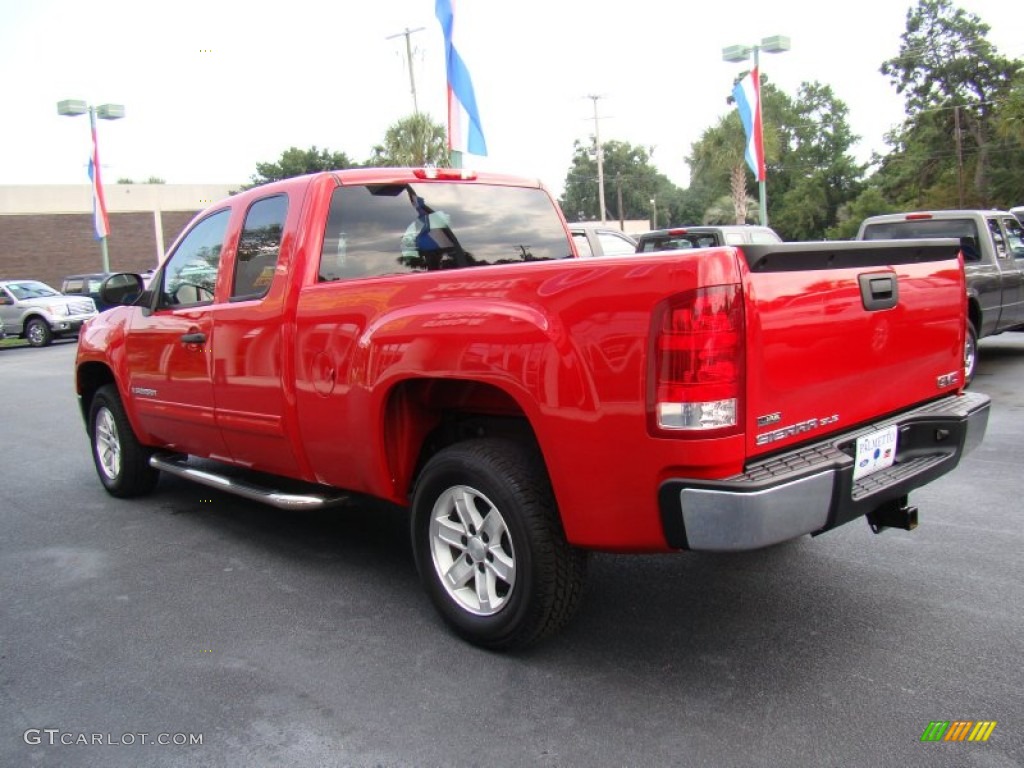 Fire Red 2009 GMC Sierra 1500 SLE Extended Cab Exterior Photo #69362152