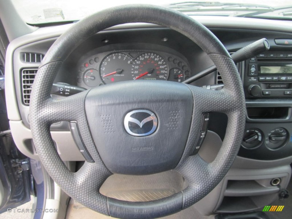 2002 Mazda Tribute ES V6 4WD Gray Steering Wheel Photo #69362311